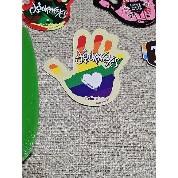 Vintage Journeys Hand Print Stkrs (5) Y2K (2) Rubber Surf/Skateboards Vans Hey D - Picture 8 of 16